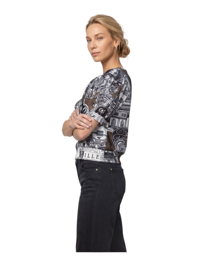 Monari Sweatshirt mit Emblem-Muster bei Robert Ley