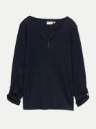 Tom Tailor Casual Langarmshirt mit Turn-Up-Funktion 11019-Lunar Eclipse bei Robert Ley