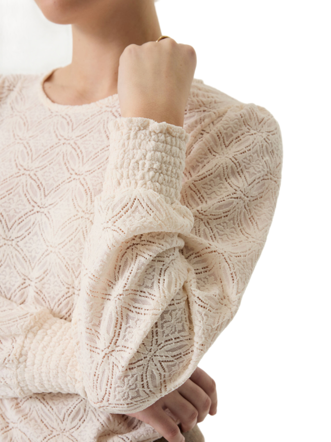 Garcia Langarmshirt mit Jacquardstruktur bei Robert Ley
