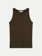 Marc O'Polo Tanktop in Rib-Jersey-Qualität 1366-Mossy Earth bei Robert Ley