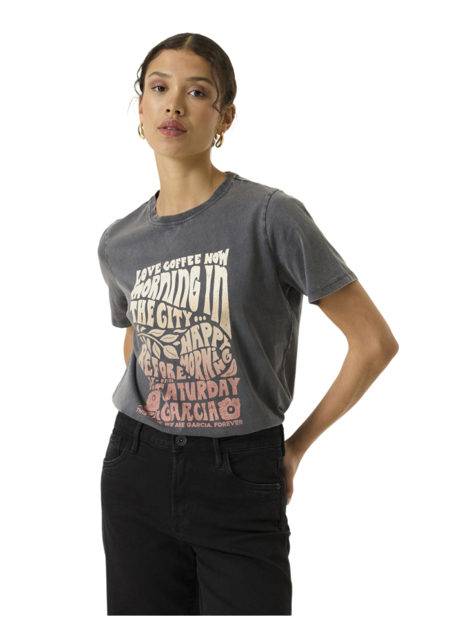 Garcia T-Shirt mit Frontdruck bei Robert Ley