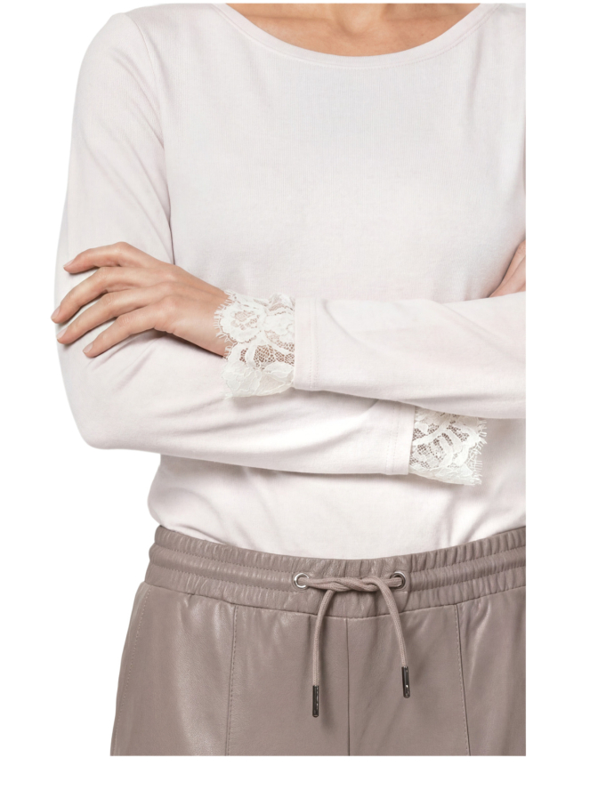 Monari Langarmshirt mit Spitzenborte bei Robert Ley