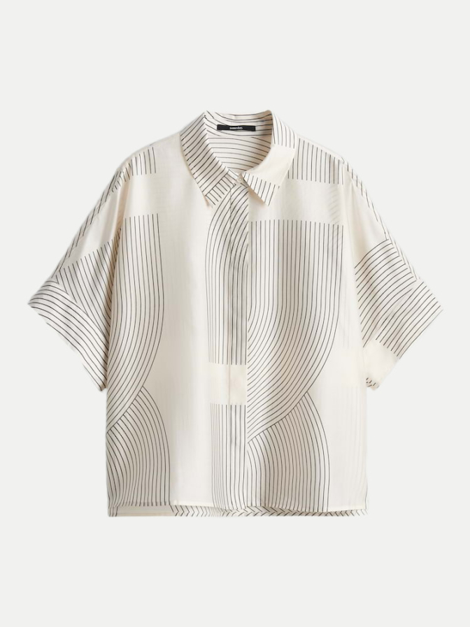 someday Boxy-Fit Bluse aus Satin Zulin bei Robert Ley