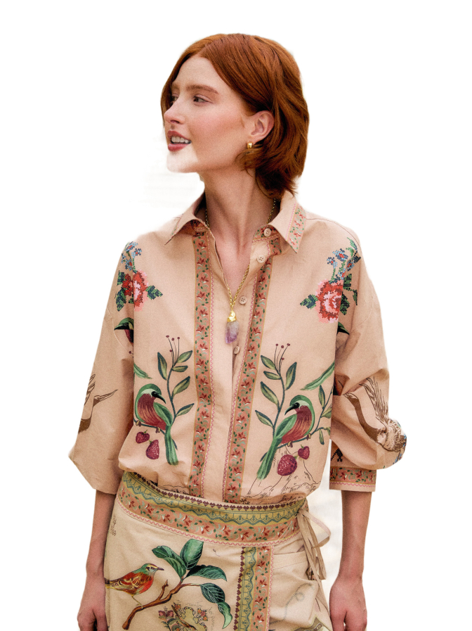Farm Rio Bluse mit romantischen Allover-Print bei Robert Ley