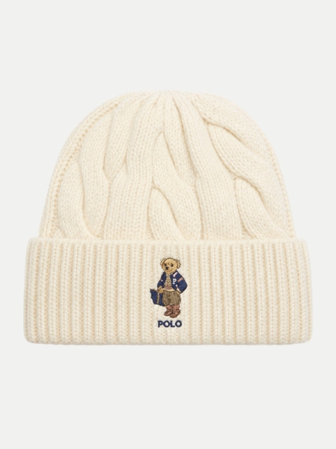 Polo Ralph Lauren Strickmütze mit Bärenstickerei bei Robert Ley