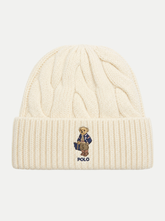 Polo Ralph Lauren Strickmütze mit Bärenstickerei bei Robert Ley