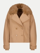 Monari Jacke mit Kunstfellkragen 526-brown sugar bei Robert Ley