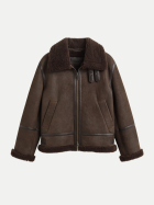 Gant Shearling-Jacke aus Lammleder 217-BLACK BROWN bei Robert Ley