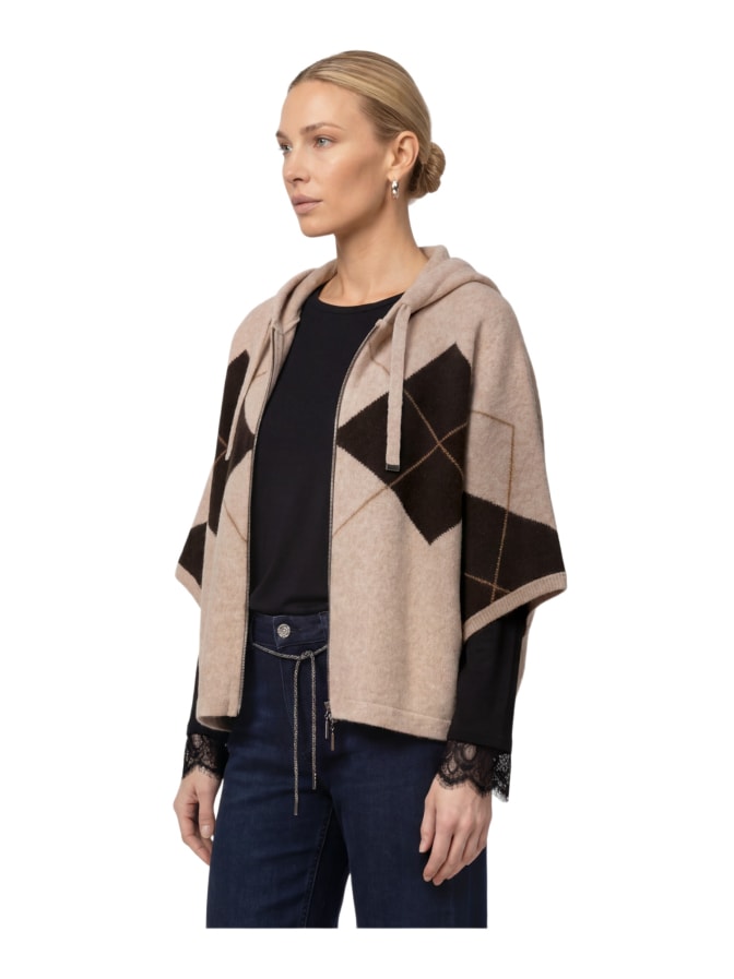Monari Strickjacke mit Karomuster bei Robert Ley