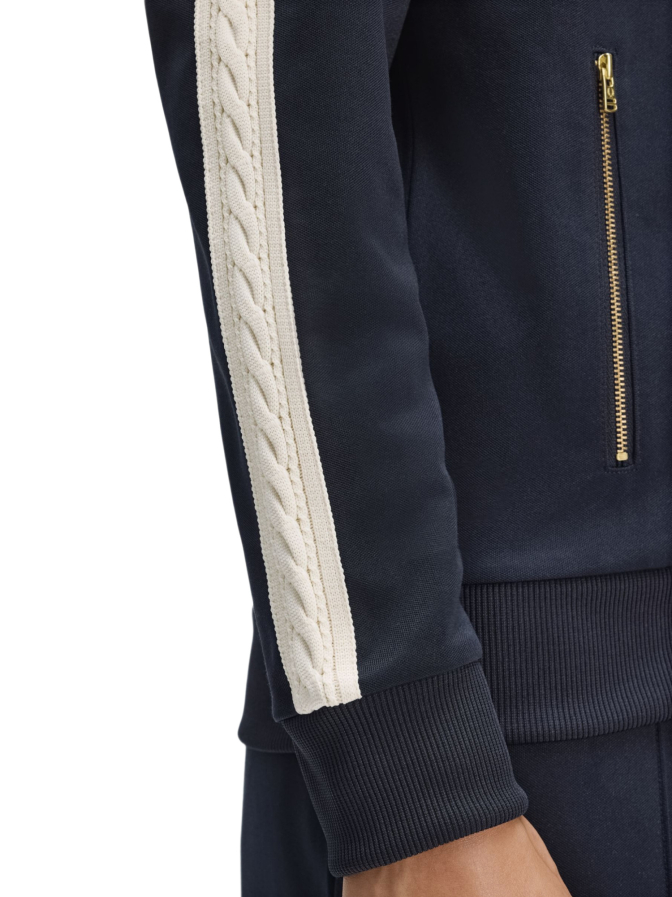Fred Perry Sweatjacke mit Zopfmusterstreifen bei Robert Ley