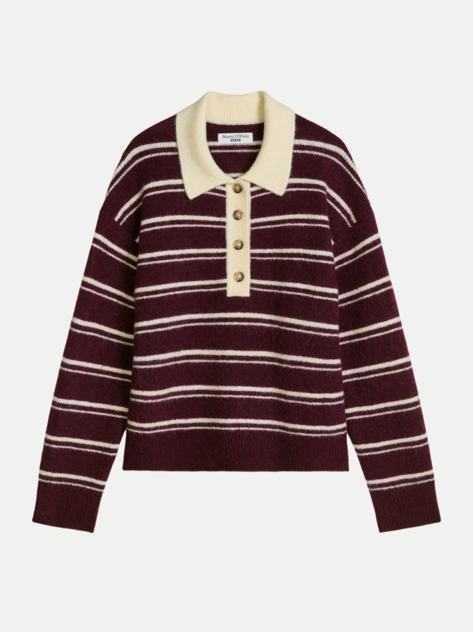 Marc O'Polo DENIM Strickpullover mit Polo-Kragen bei Robert Ley
