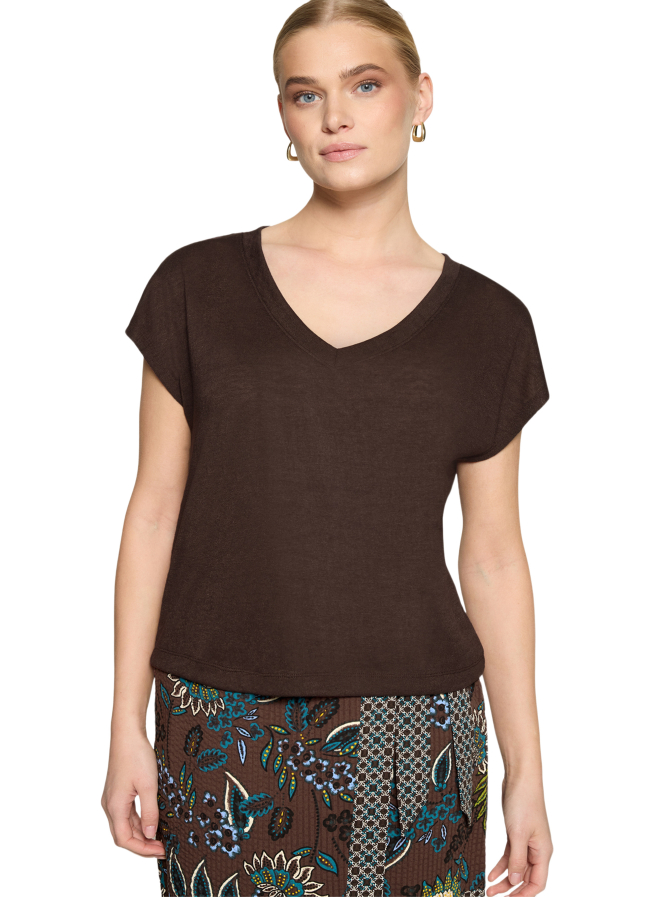 Zero Basic-T-Shirt mit V-Ausschnitt bei Robert Ley