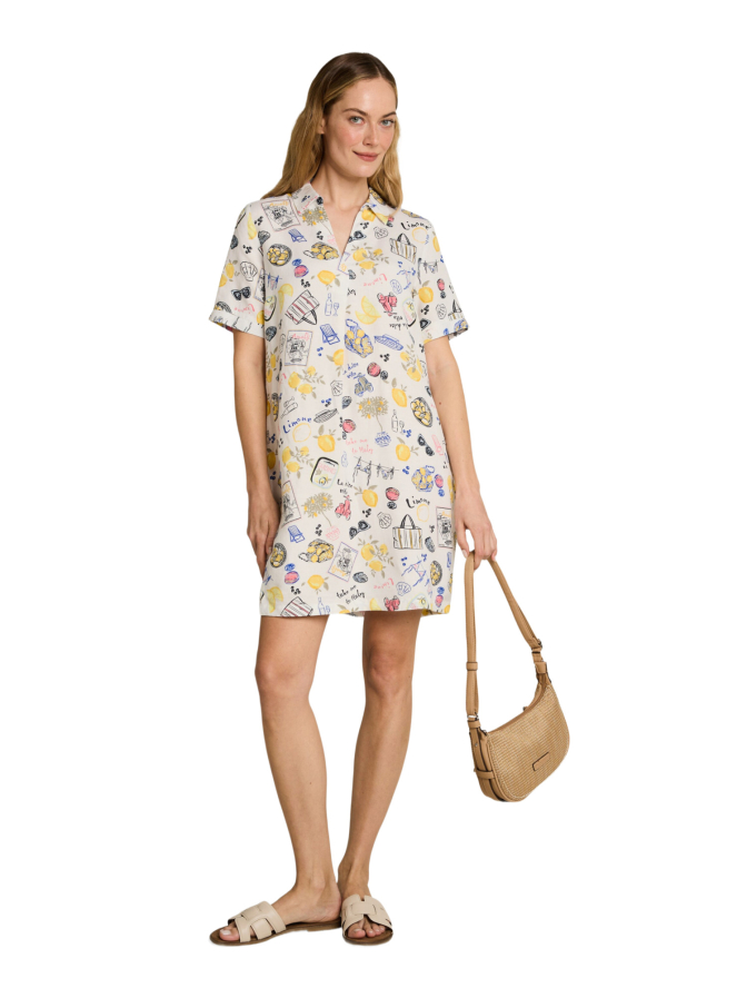 Tom Tailor Casual dress linen with polo collar bei Robert Ley
