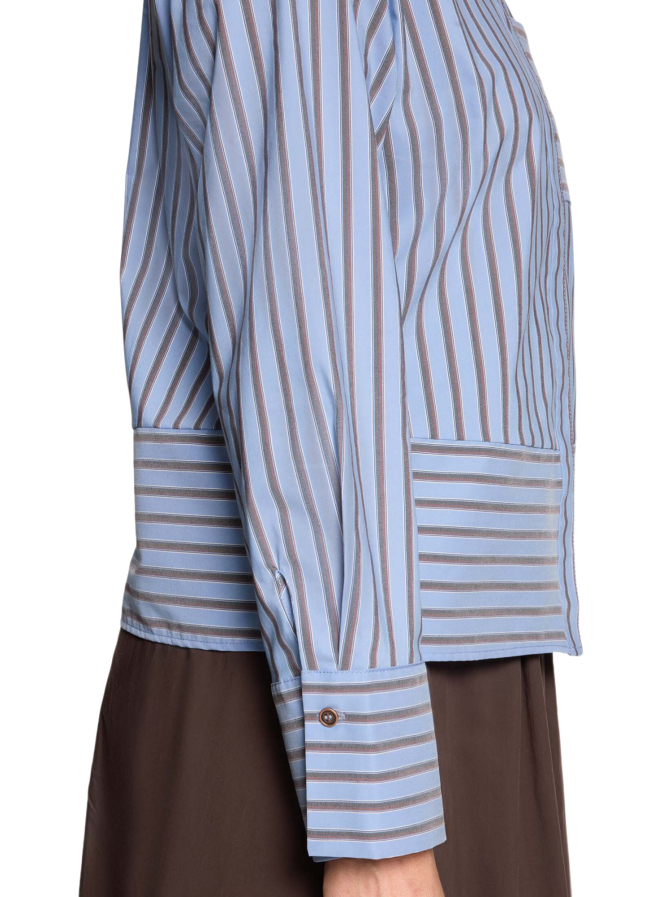 Cartoon Bluse Gestreift mit Brusttasche bei Robert Ley