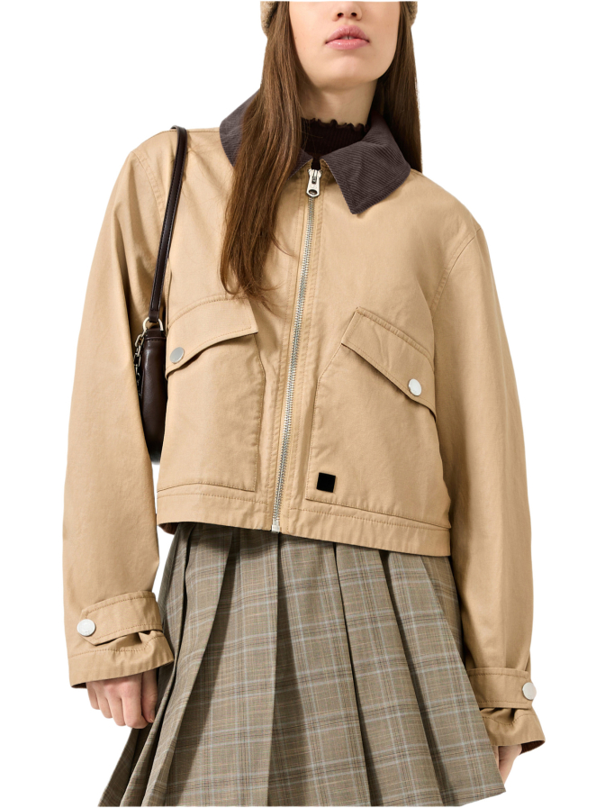 Q/S designed by Blouson mit Cord-Kragen bei Robert Ley