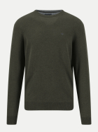 Fynch-Hatton Pullover mit Rundhalsausschnitt aus Woll-Mix mit Kaschmiranteil 749-cypress bei Robert Ley