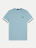 FRED PERRY T-Shirt mit Kontrast-Bündchen z20-stockportblue bei Robert Ley