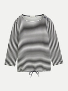 Tom Tailor Casual Langarmshirt mit Knopf-Details 37370-offwhite navy regular stripe bei Robert Ley