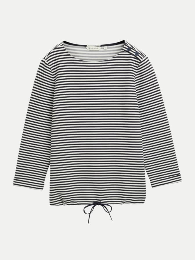 Tom Tailor Casual Langarmshirt mit Knopf-Details bei Robert Ley