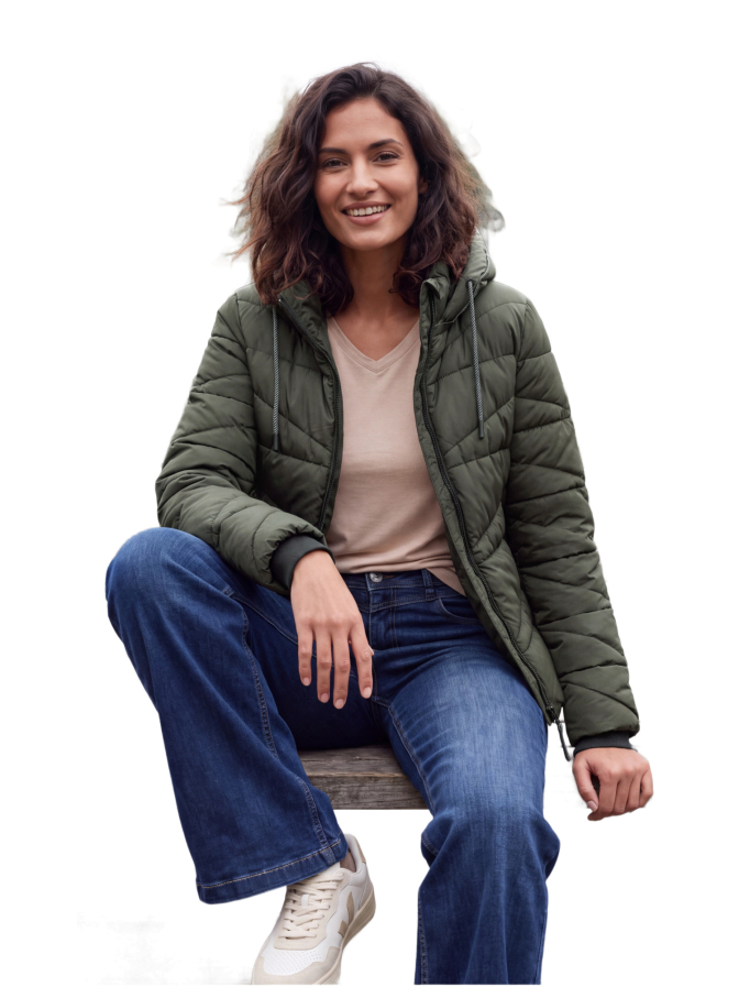 Cecil Steppjacke mit Kapuze und Zipper bei Robert Ley