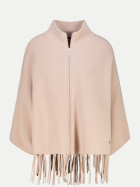 Monari Strickcape mit Fransen 590-cappuccino bei Robert Ley