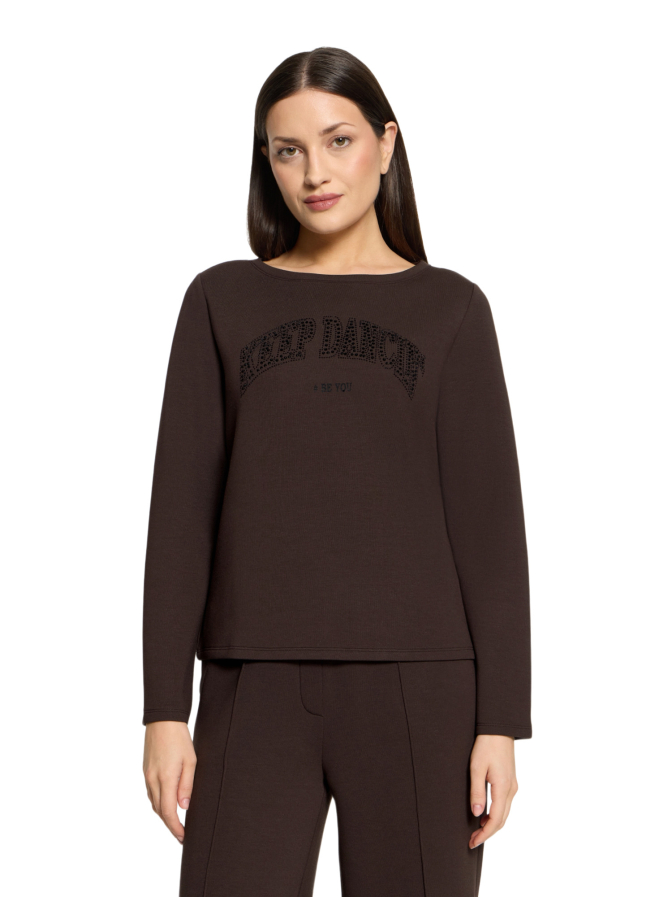 Cartoon Langarmshirt mit Schriftzug bei Robert Ley
