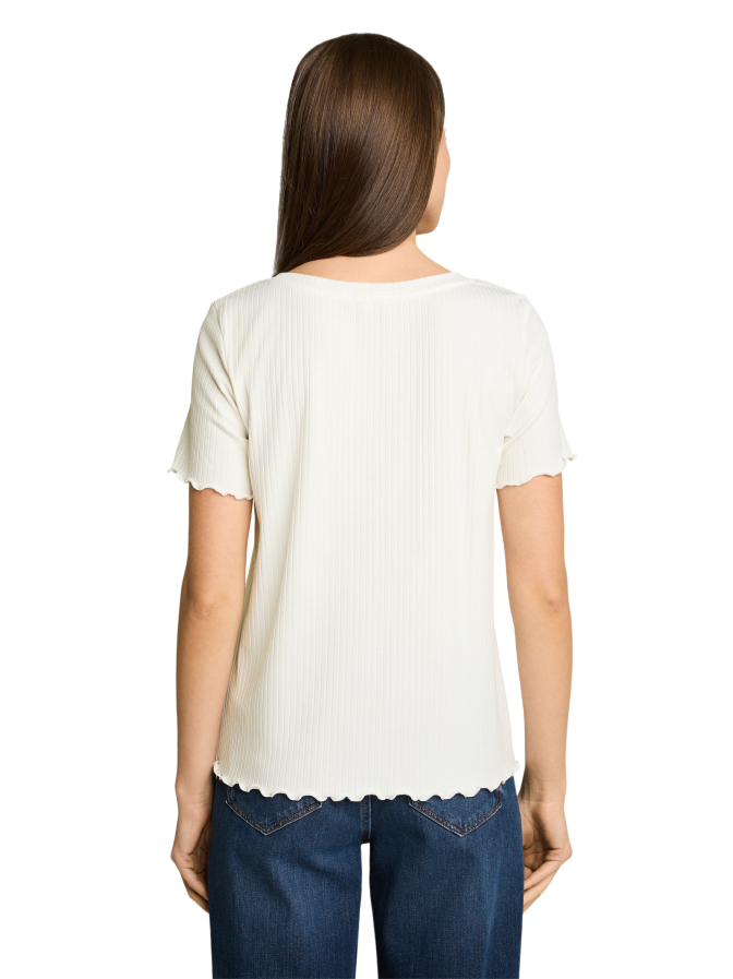 Tom Tailor Casual T-Shirt mit gewellten Saumkanten bei Robert Ley