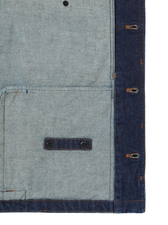 Stone Island Denim Biker-Jacke mit Knopfverschluss bei Robert Ley