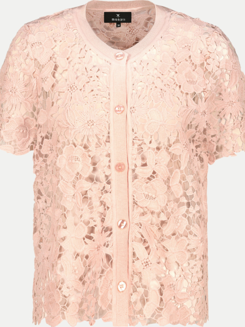Monari Strickjacke aus zarter Spitze mit floralen Muster bei Robert Ley