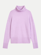 Marc O'Polo DENIM Rollkragenpullover Relaxed aus softem Schurwolle-Mix 6805-Light Purple Melange_01 bei Robert Ley