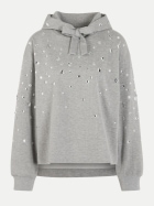 Marc Cain Hoodie mit Strasssteinen 820-grey bei Robert Ley