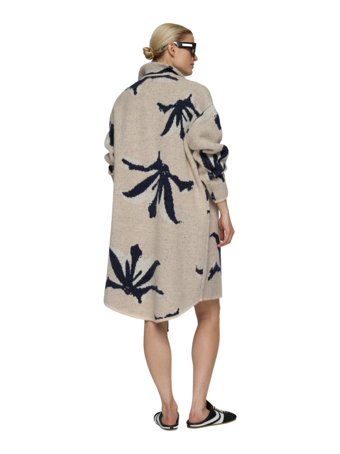 10 Days Lange Strickjacke mit Blumenmuster bei Robert Ley