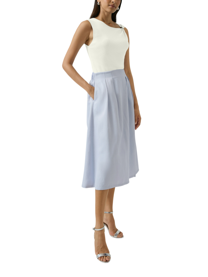 s.Oliver BLACK LABEL Midi-Rock aus Leinen-Mix bei Robert Ley