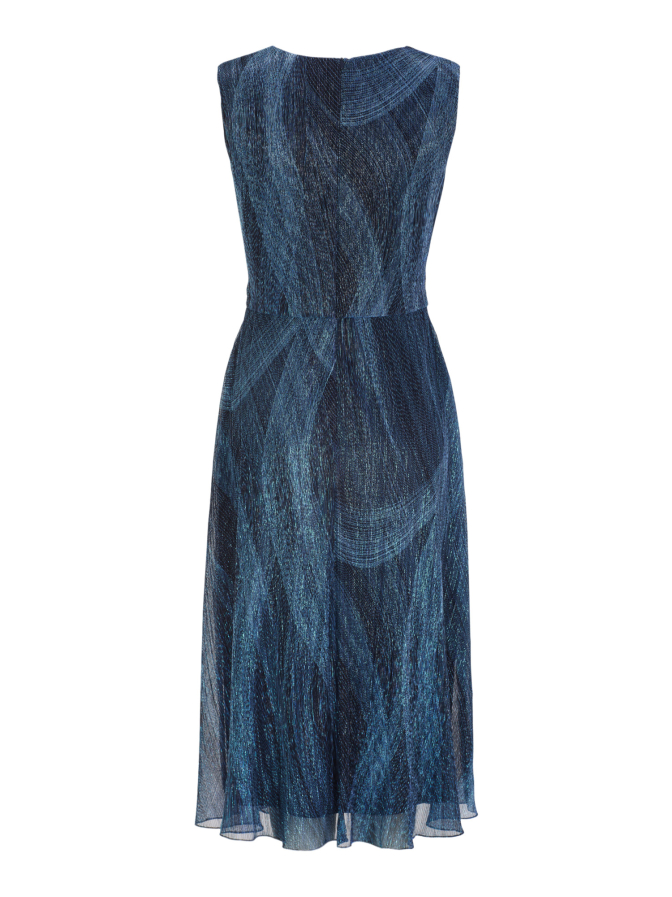 Swing Plissiertes Kleid mit Metallicfäden bei Robert Ley