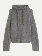 Marc O'Polo DENIM Strick-Hoodie Oversize aus Mohair-Schurwolle-Mix 0472-Dark Shadow Melange bei Robert Ley
