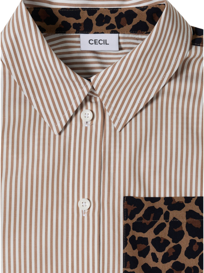 Cecil Gestreifte Bluse mit Leo-Brusttasche bei Robert Ley