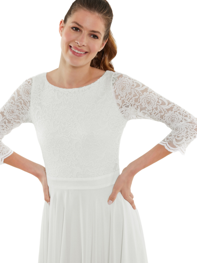 Swing Kleid aus Spitze und Chiffo bei Robert Ley
