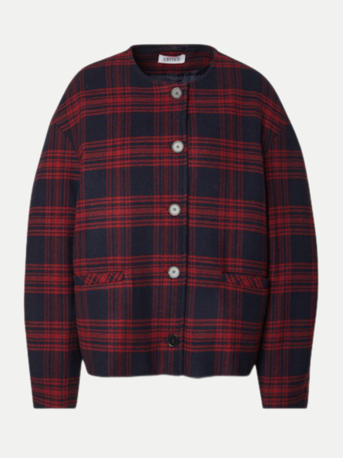 EDITED Wolljacke mit Karo-Muster bei Robert Ley