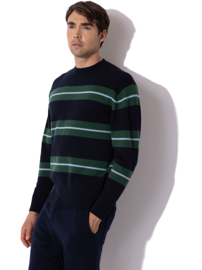 FTC Cashmere Kaschmir-Pulli mit Ringelmuster bei Robert Ley