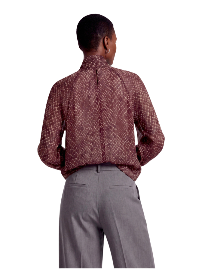 Zero Schluppenbluse mit Animal-Print bei Robert Ley