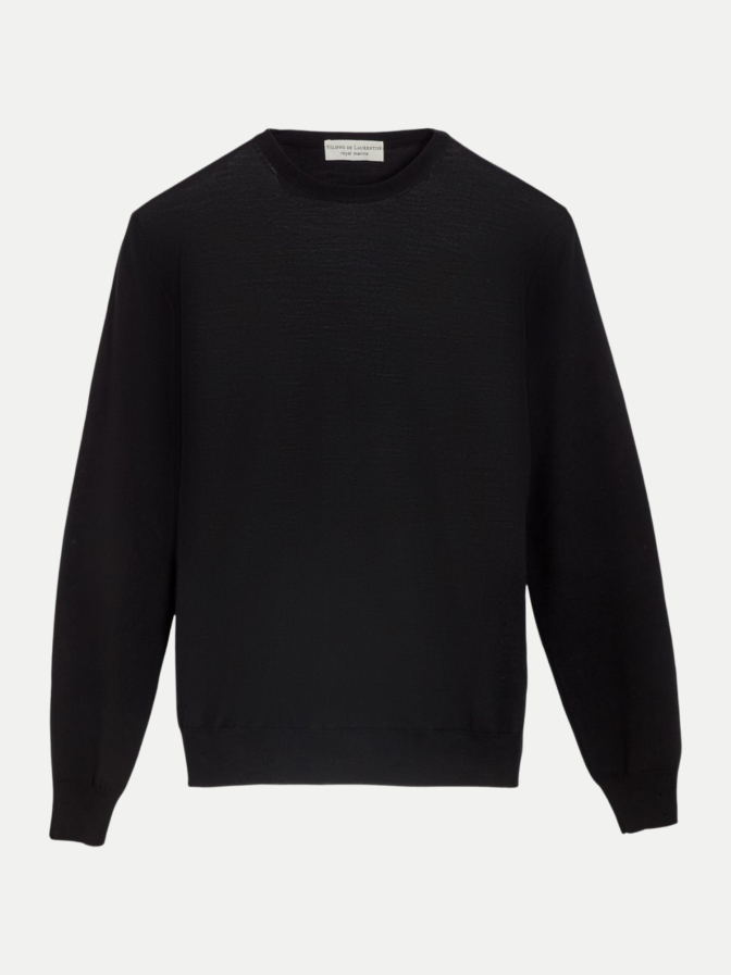 Filippo De Laurentiis Rundhalspullover in 100% Merino bei Robert Ley