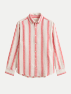 GANT Gestreiftes Langarm-Hemd 641-ROSE RED bei Robert Ley