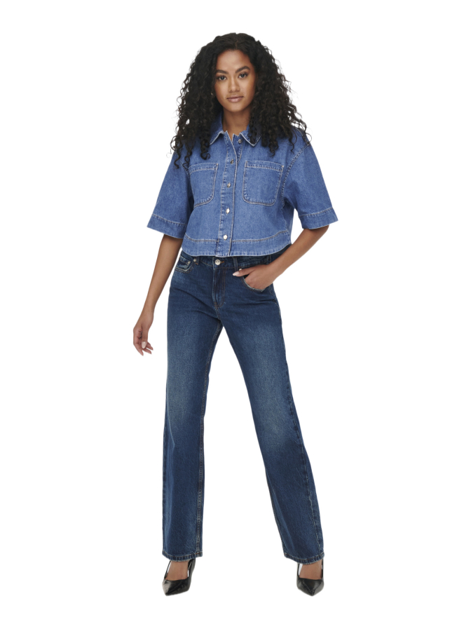 Only Kurzarm Denimbluse bei Robert Ley