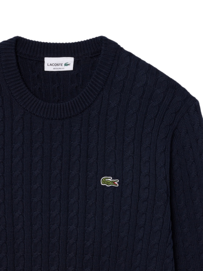 Lacoste Pullover mit Zopfmuster bei Robert Ley
