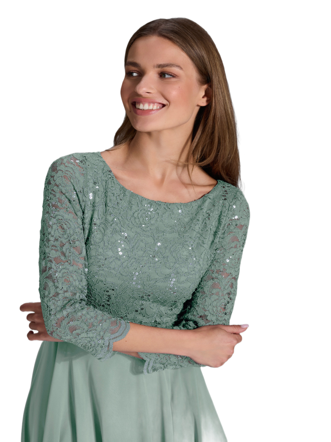 Swing Kleid aus Spitze und Chiffo bei Robert Ley