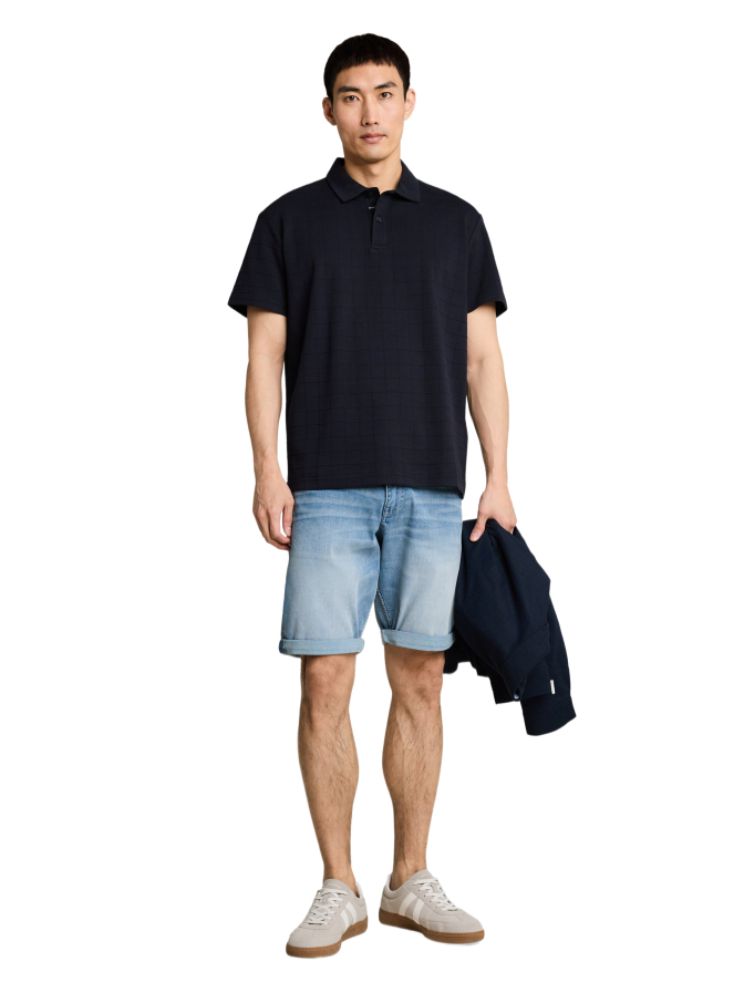 Tom Tailor Casual Polohemd  mit einem strukturierten Karomuster bei Robert Ley