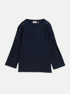 Tom Tailor Casual Langarmshirt mit Knopf-Details 10668-sky captain blue bei Robert Ley