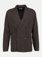 Filippo De Laurentiis Zweireihiger Strick-Blazer 280-espresso bei Robert Ley