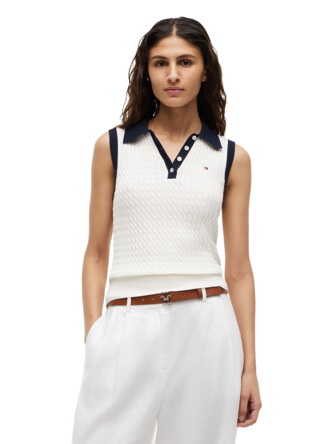 Tommy Hilfiger Strick Poloshirt Ärmellos bei Robert Ley