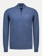 NZA New Zealand Auckland Pullover aus Woll-Mix 2646-CAPRI BLUE MELANGE bei Robert Ley
